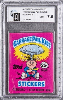 1985 Topps "Garbage Pail Kids" 1st Series Unopened Wax Pack – GAI NM+ 7.5